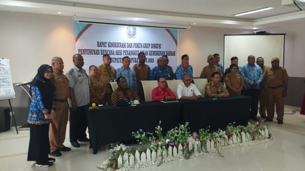 Rapat Koordinasi dan Fokus Grup Diskusi Penyusunan Rencana Aksi Penaggulangan Kemiskinan Daerah Kabupatn Jayapura Tahun 2023 Tanggal 16 – 17 Oktober 2023
